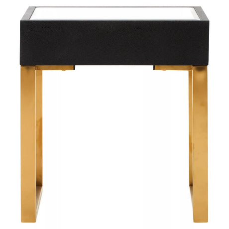Cardoba Black Shagreen Side Table