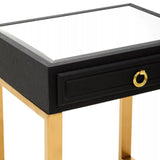 Cardoba Black Shagreen Side Table
