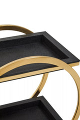 Cardoba Two Tier Black Serving Trolley