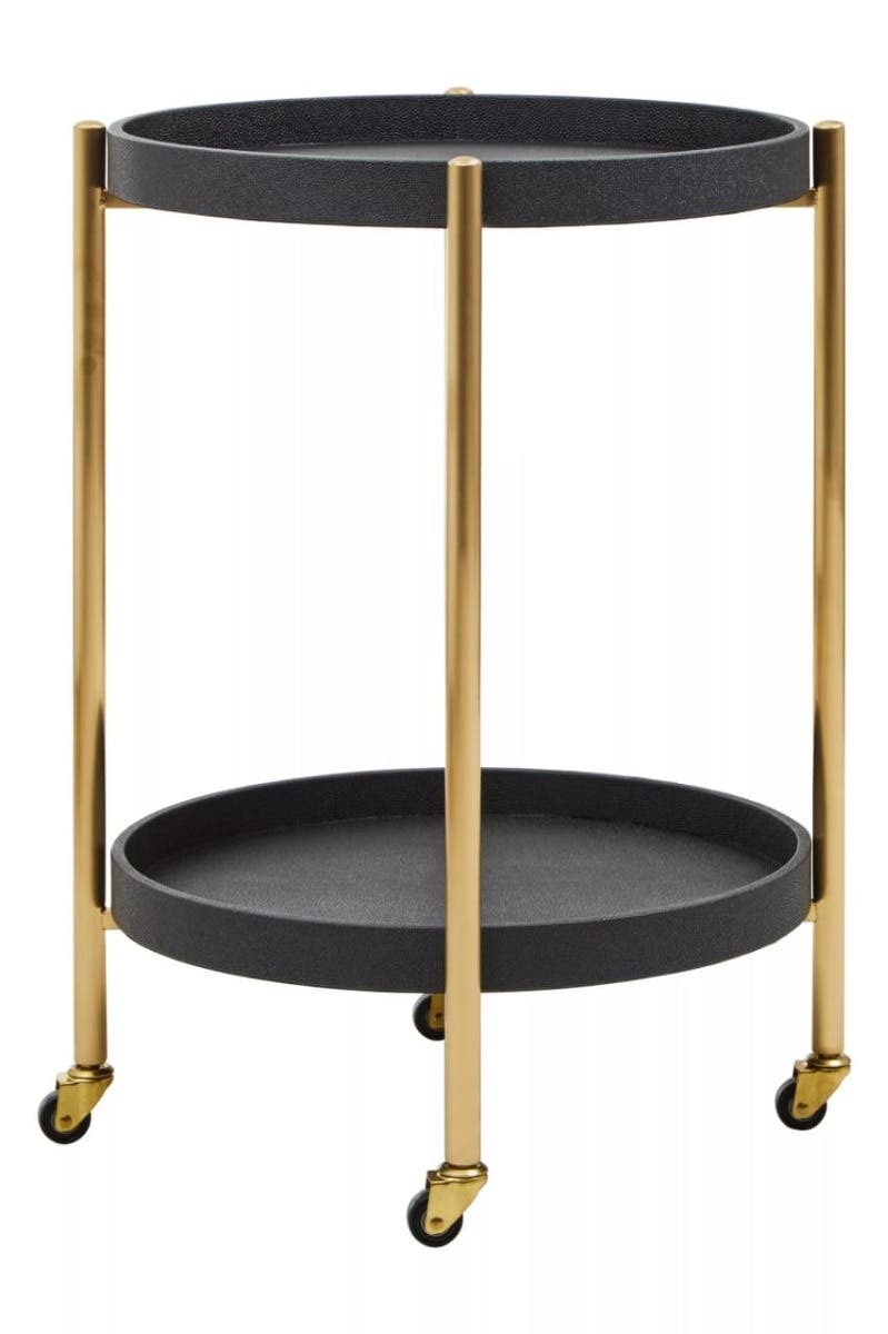 Cardoba Two Tier Black Tray Table