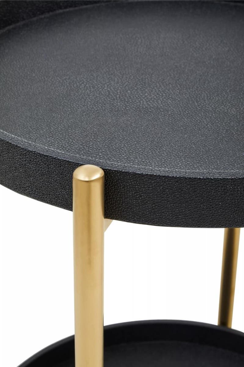 Cardoba Two Tier Black Tray Table