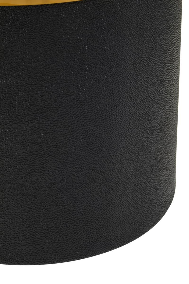 Cardoba Round Black Shagreen Stool