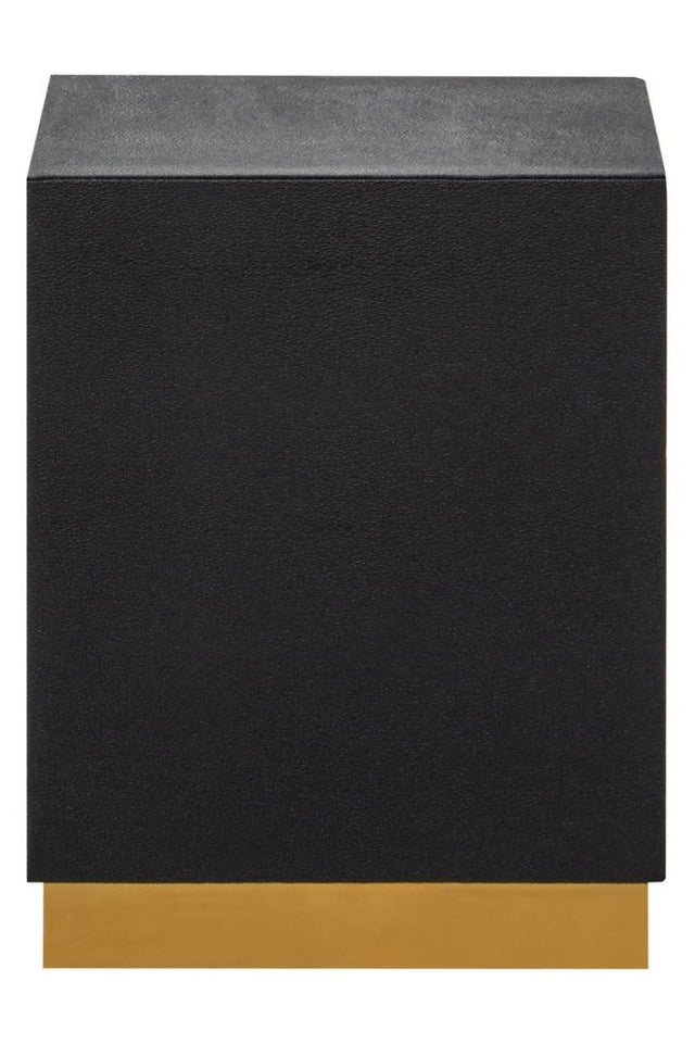 Cardoba Square Black Shagreen Stool