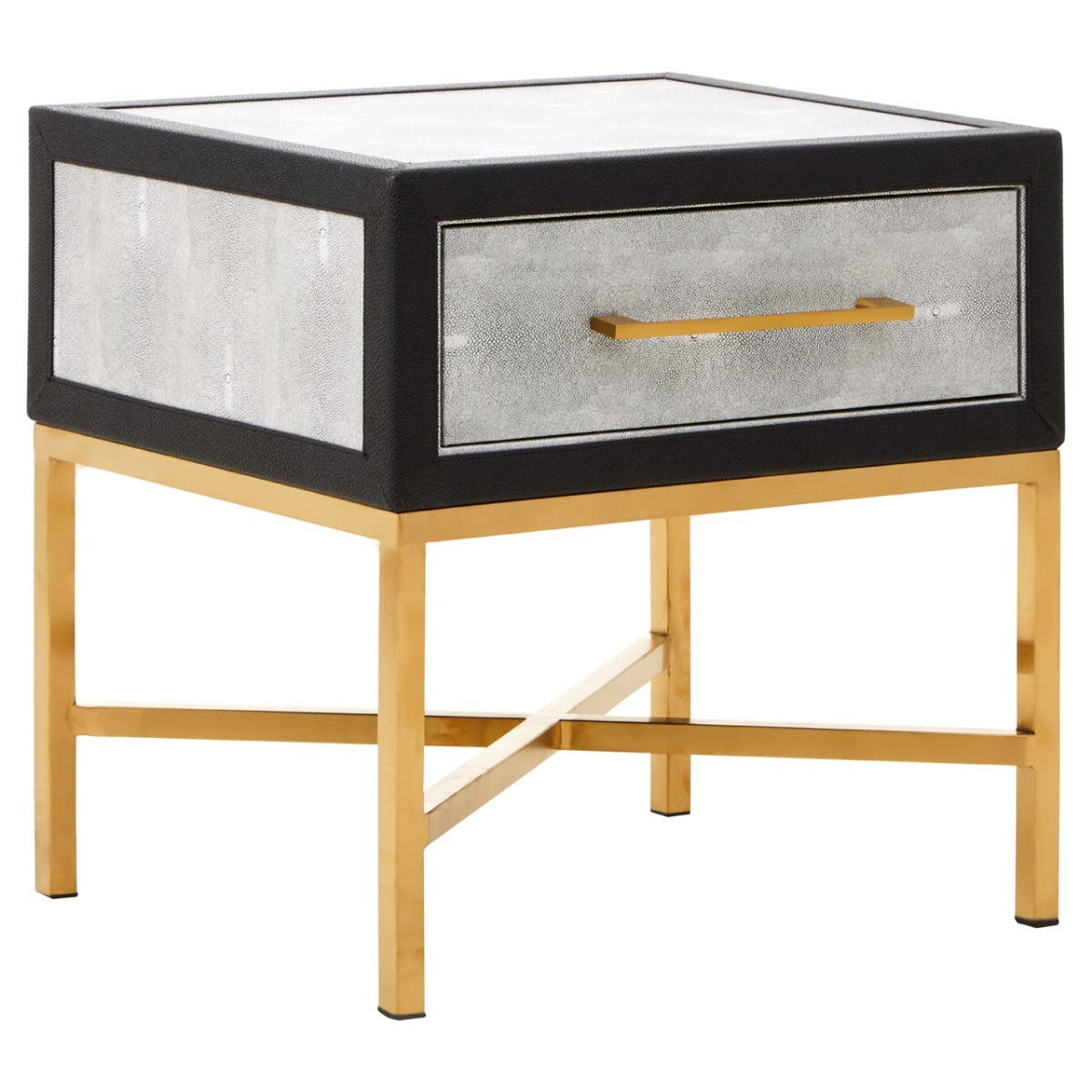 Cadiz Grey Shagreen Side Table