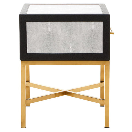 Cadiz Grey Shagreen Side Table