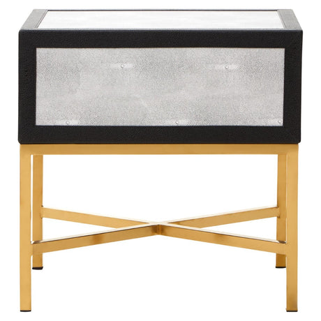 Cadiz Grey Shagreen Side Table