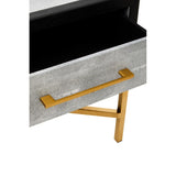 Cadiz Grey Shagreen Side Table