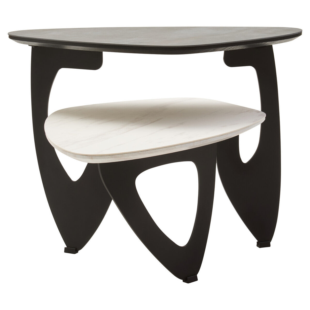 Imperia 2 Tier Small Asymmetrical Ceramic Coffee Table