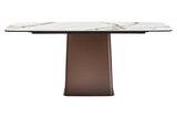 Imperia White Ceramic Marble Effect Rectangular Dining Table