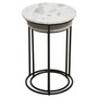 Mandoli Nest Of 2 White Marble Top Side Tables