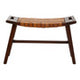 Inca Tan Leather Lattice Design Stool