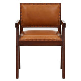 Inca Tan Leather Dining Chair
