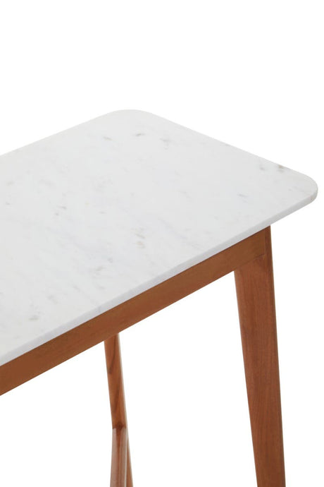 Myan White Marble Console Table