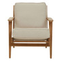 Hector Natural Linen and Oak Wood Armchair