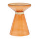 Martini Amber Glass and Gold Side Table