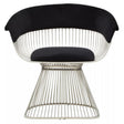Vogue Black and Silver Velvet Chair