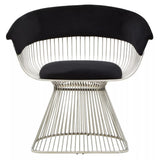 Vogue Black and Silver Velvet Chair