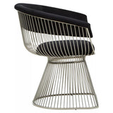 Vogue Black and Silver Velvet Chair