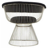 Vogue Black and Silver Velvet Chair