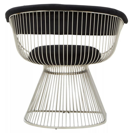 Vogue Black and Silver Velvet Chair
