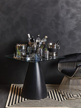 Vogue Black and Silver Velvet Chair