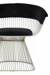 Vogue Black and Silver Velvet Chair