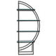 Vogue Right Half Moon Black Shelf Unit