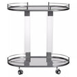 Oria Mirrored Trolley With Cool Metallic Frame
