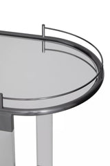 Oria Mirrored Trolley With Cool Metallic Frame