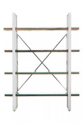 Kerala Natural Wood Four Tier Shelf Unit