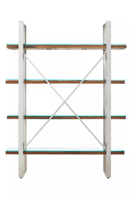 Kerala Natural Wood Four Tier Shelf Unit