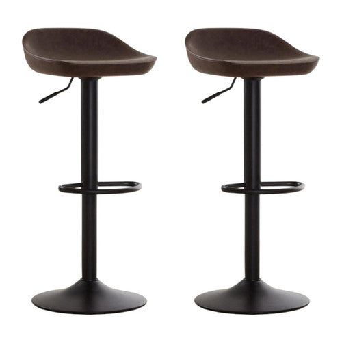 Dalston Set Of Two Mocha Bar Stools