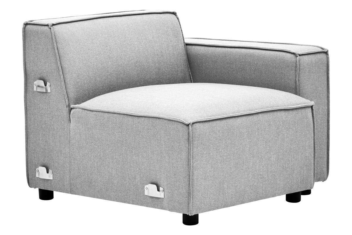 Toulouse Grey Fabric Left Arm Sofa
