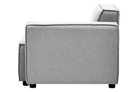 Toulouse Grey Fabric Left Arm Sofa