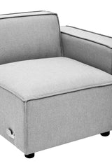 Toulouse Grey Fabric Left Arm Sofa