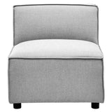 Toulouse Grey Fabric Armless Sofa