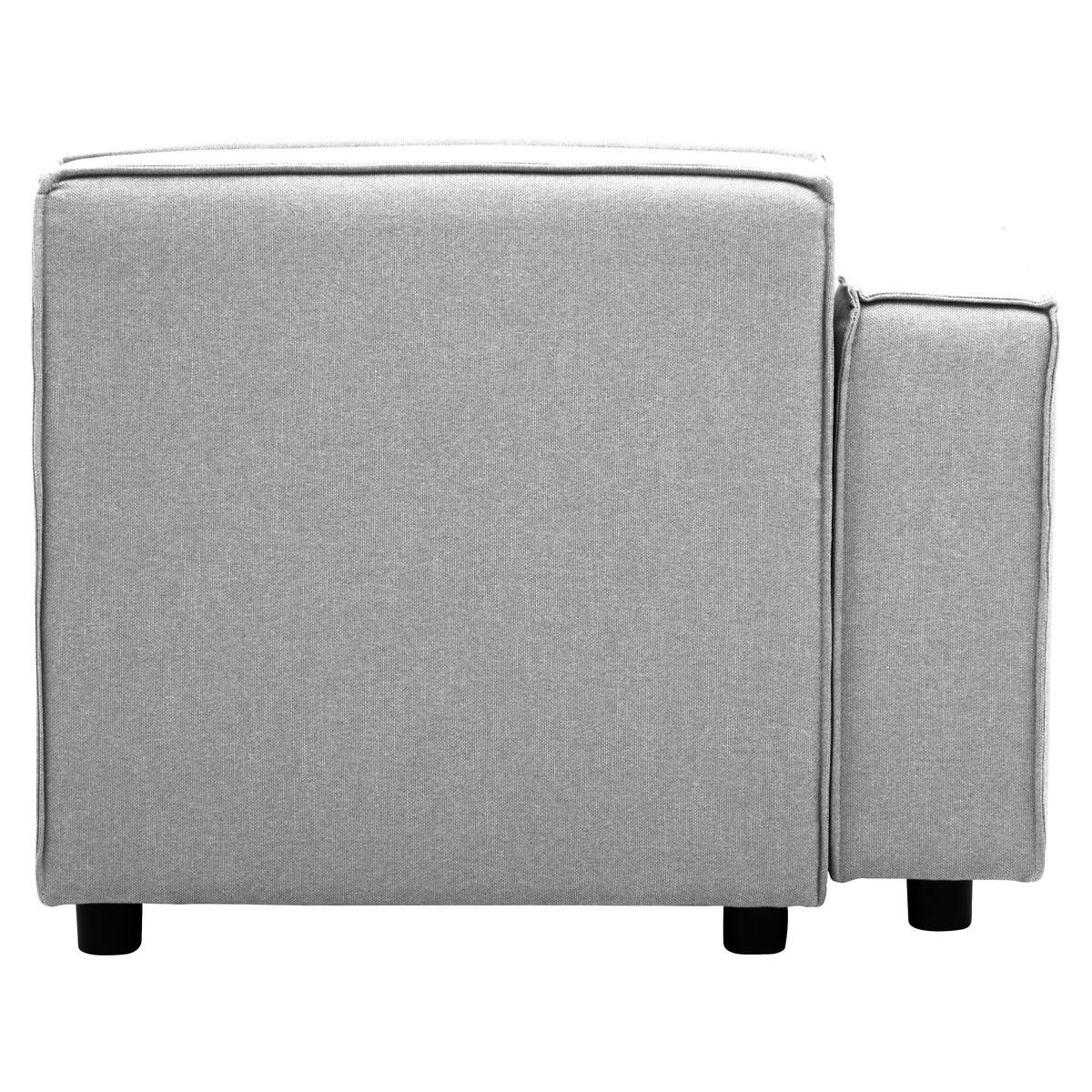 Toulouse Grey Fabric Right Arm Sofa
