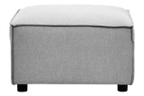 Toulouse Grey Fabric Sofa Ottoman