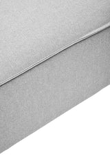 Toulouse Grey Fabric Sofa Ottoman