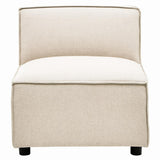 Toulouse Cream Fabric Armless Sofa