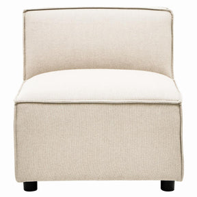 Toulouse Cream Fabric Armless Sofa