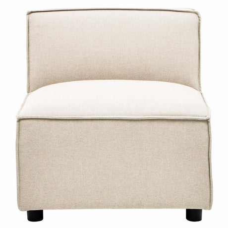 Toulouse Cream Fabric Armless Sofa