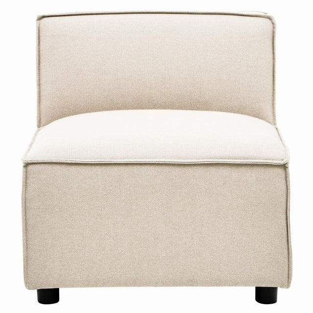 Toulouse Cream Fabric Armless Sofa
