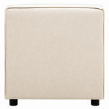 Toulouse Cream Fabric Armless Sofa