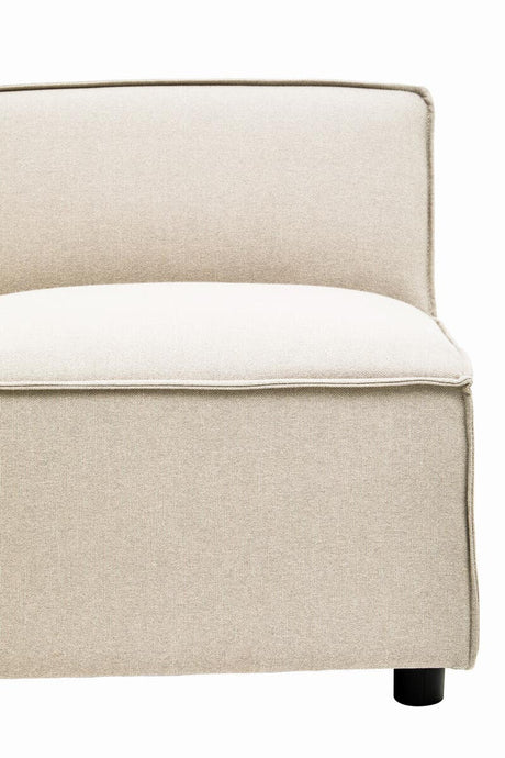 Toulouse Cream Fabric Armless Sofa
