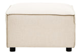 Toulouse Cream Fabric Sofa Ottoman