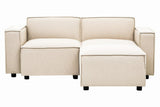 Toulouse Cream Fabric Sofa Ottoman