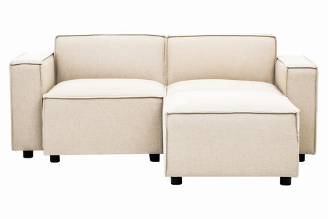 Toulouse Cream Fabric Sofa Ottoman