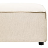 Toulouse Cream Fabric Sofa Ottoman