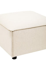 Toulouse Cream Fabric Sofa Ottoman